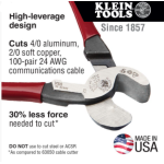 ALICATE CORTACABLES ALTA PALANCA KLEIN 63225 1 ALICATE CORTACABLES ALTA PALANCA KLEIN 63225 - Imagen 1