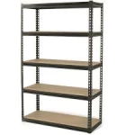 ESTANTE METALICO 5 BANDEJAS MADERA 48" 1 ESTANTE METALICO 5 BANDEJAS MADERA 48" - Imagen 1