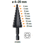 BROCA ESCALONADA HSS CO. 4 A 20 MM. TACTIX - Imagen 1