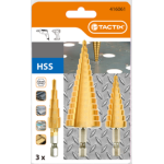 JUEGO BROCA ESCALONADA HSS TIN 3 PZAS. 4 - 32 mm 1 JUEGO BROCA ESCALONADA HSS TIN 3 PZAS. 4 - 32 mm - Imagen 1
