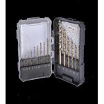 JUEGO DE BROCAS 1 A 10 MM. HSS CO. 15 PZAS. TACTIX - Imagen 1