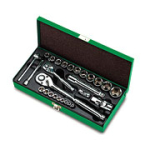 JUEGO DADOS COMBINADO 1/4" + 1/2" 1 JUEGO DADOS COMBINADO 1/4" + 1/2" - Imagen 1