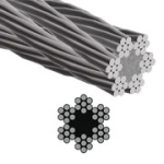 CABLE DE ACERO GALVANIZADO 6x7 + FC 3/16" 1 CABLE DE ACERO GALVANIZADO 6x7 + FC 3/16" - Imagen 1